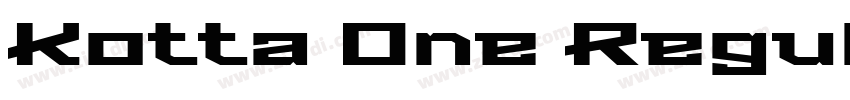 Kotta One Regular字体转换